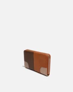 Monedero grande con estampado patchwork