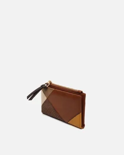 Monedero pequeño con estampado patchwork