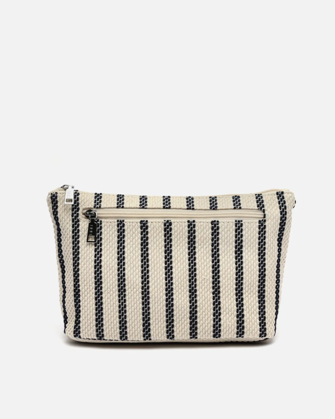 Neceser grande con estampado de rayas en jacquard