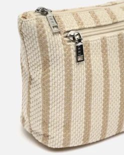 Neceser grande con estampado de rayas en jacquard