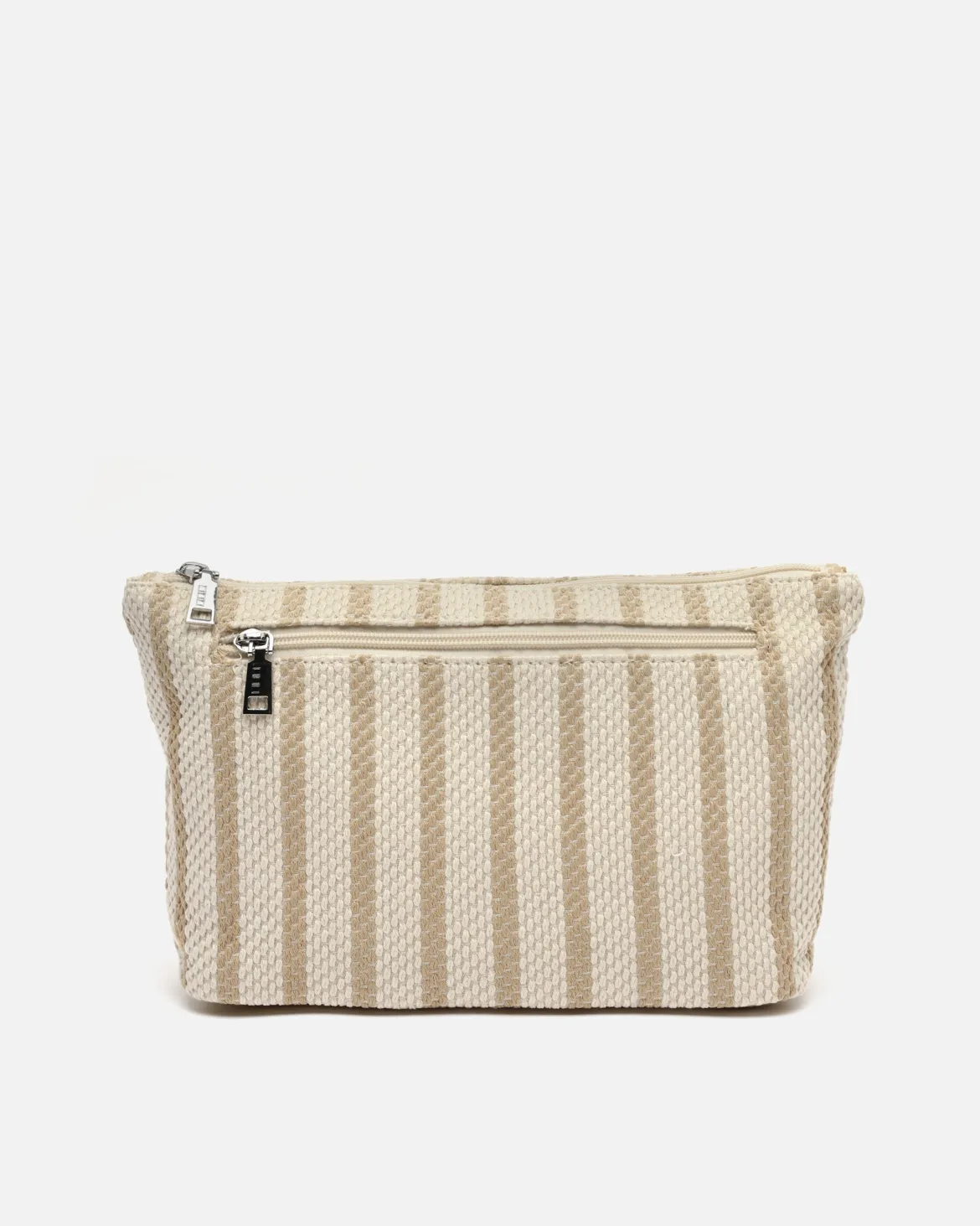 Neceser grande con estampado de rayas en jacquard