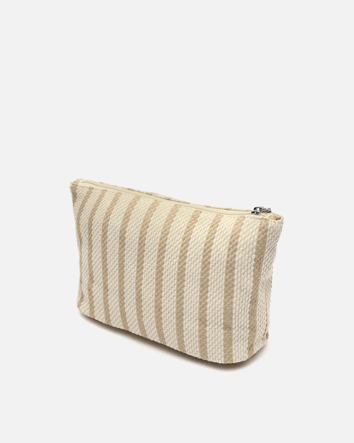 Neceser grande con estampado de rayas en jacquard