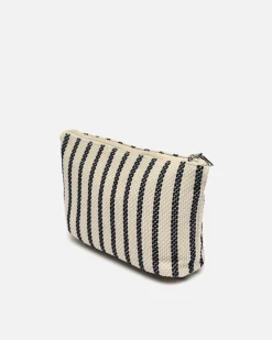 Neceser grande con estampado de rayas en jacquard