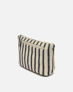 Neceser grande con estampado de rayas en jacquard