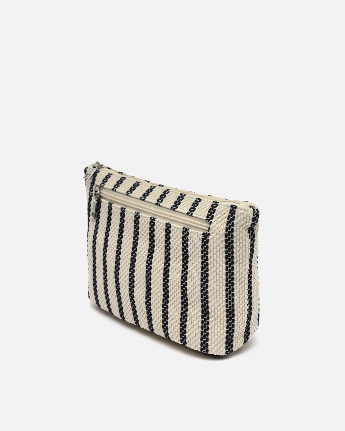 Neceser grande con estampado de rayas en jacquard