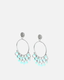 Pendientes de aro con abalorios