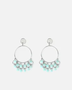 Pendientes de aro con abalorios