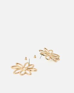 Pendientes grandes flor
