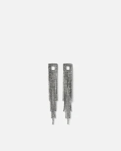 Pendientes largos con strass