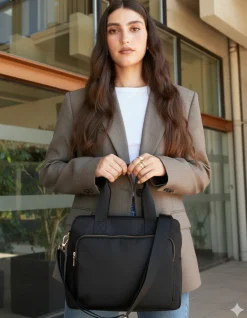 Portaordenador estilo shopper 13.3 pulgadas con asa bandolera extraíble