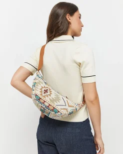 Riñonera con estampado jacquard