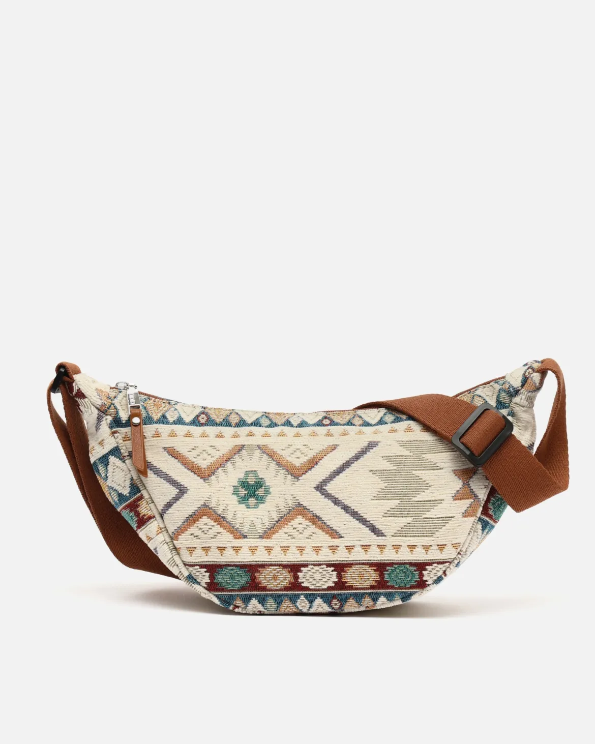 Riñonera con estampado jacquard