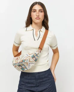 Riñonera con estampado jacquard