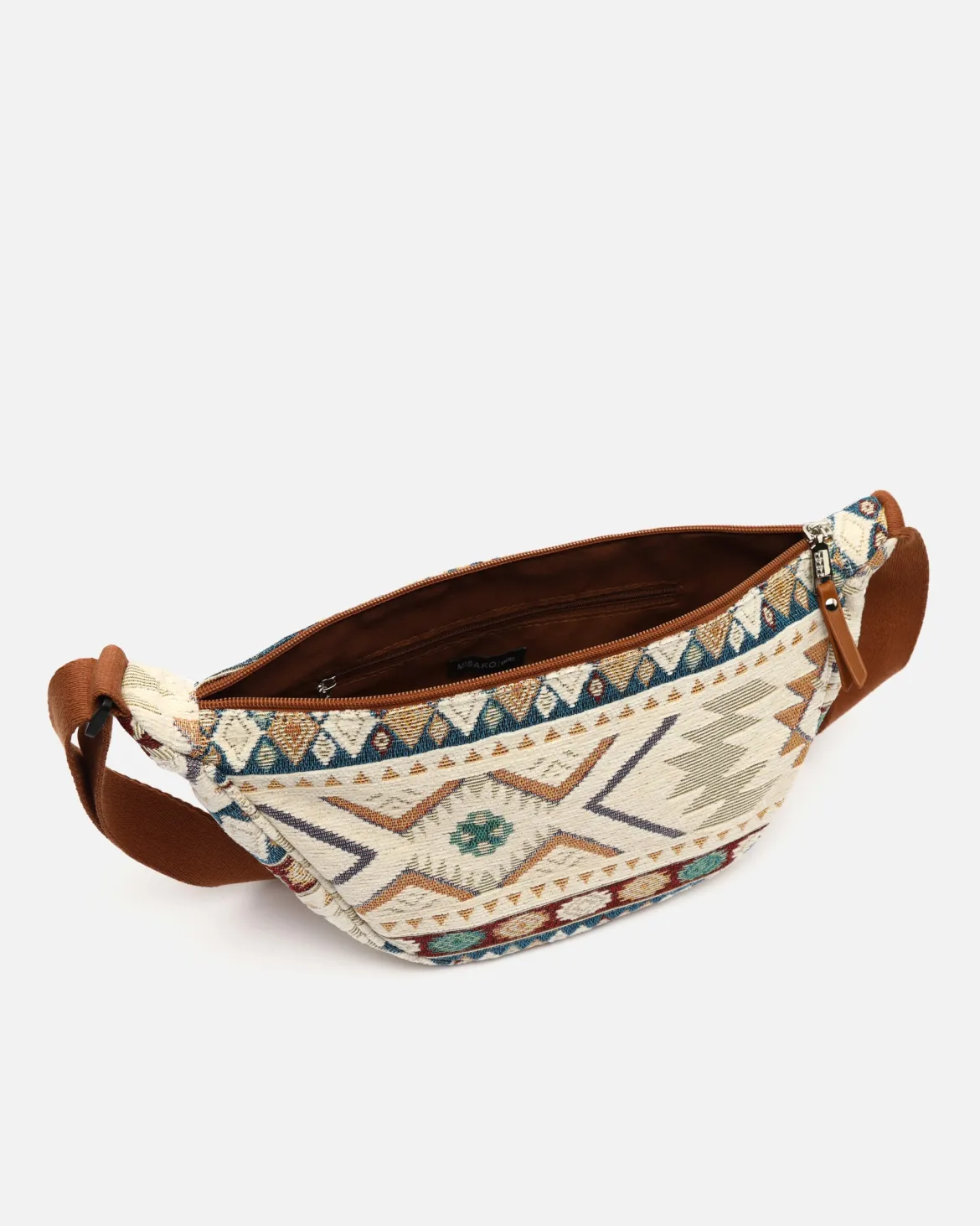 Riñonera con estampado jacquard