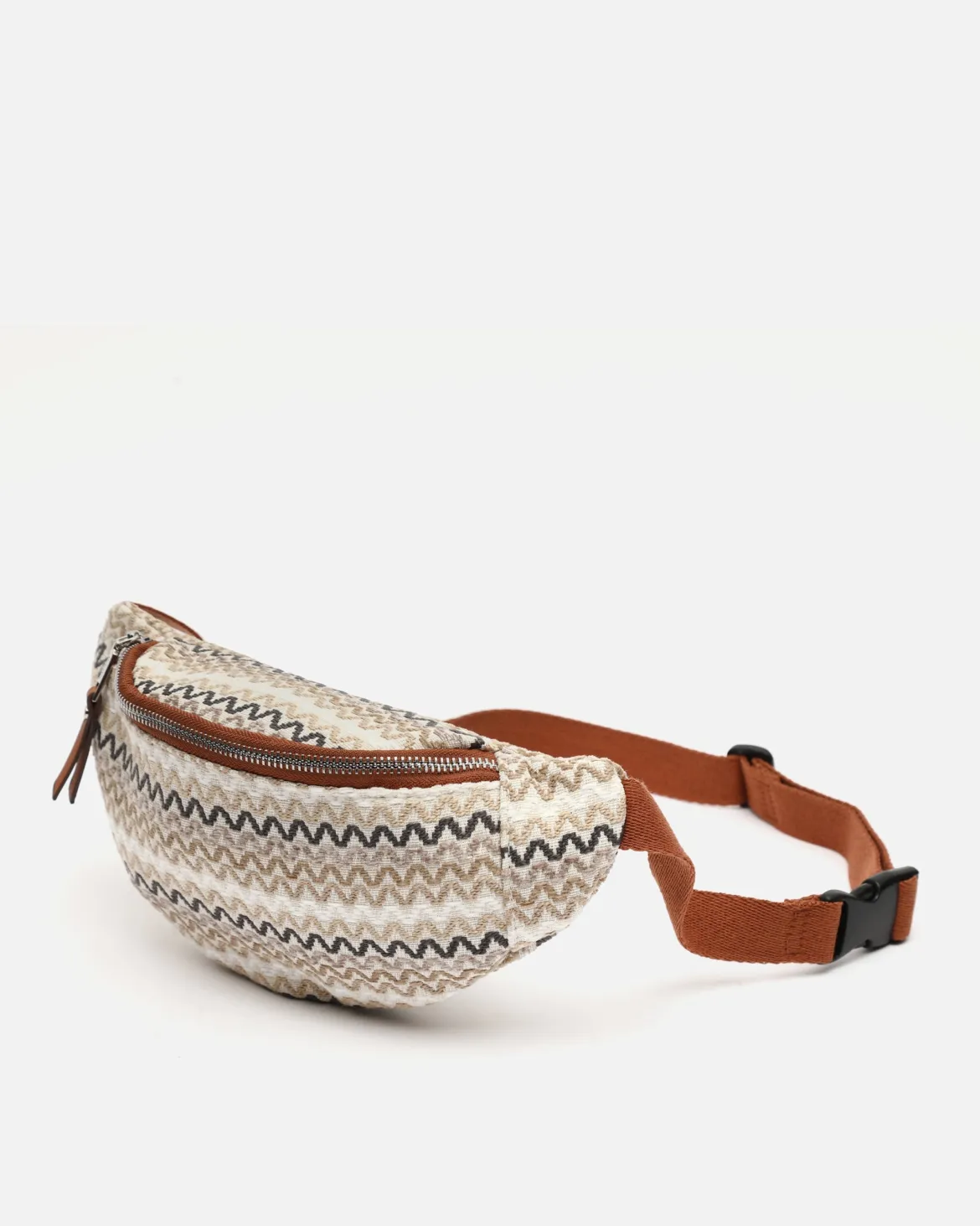 Riñonera con estampado jacquard