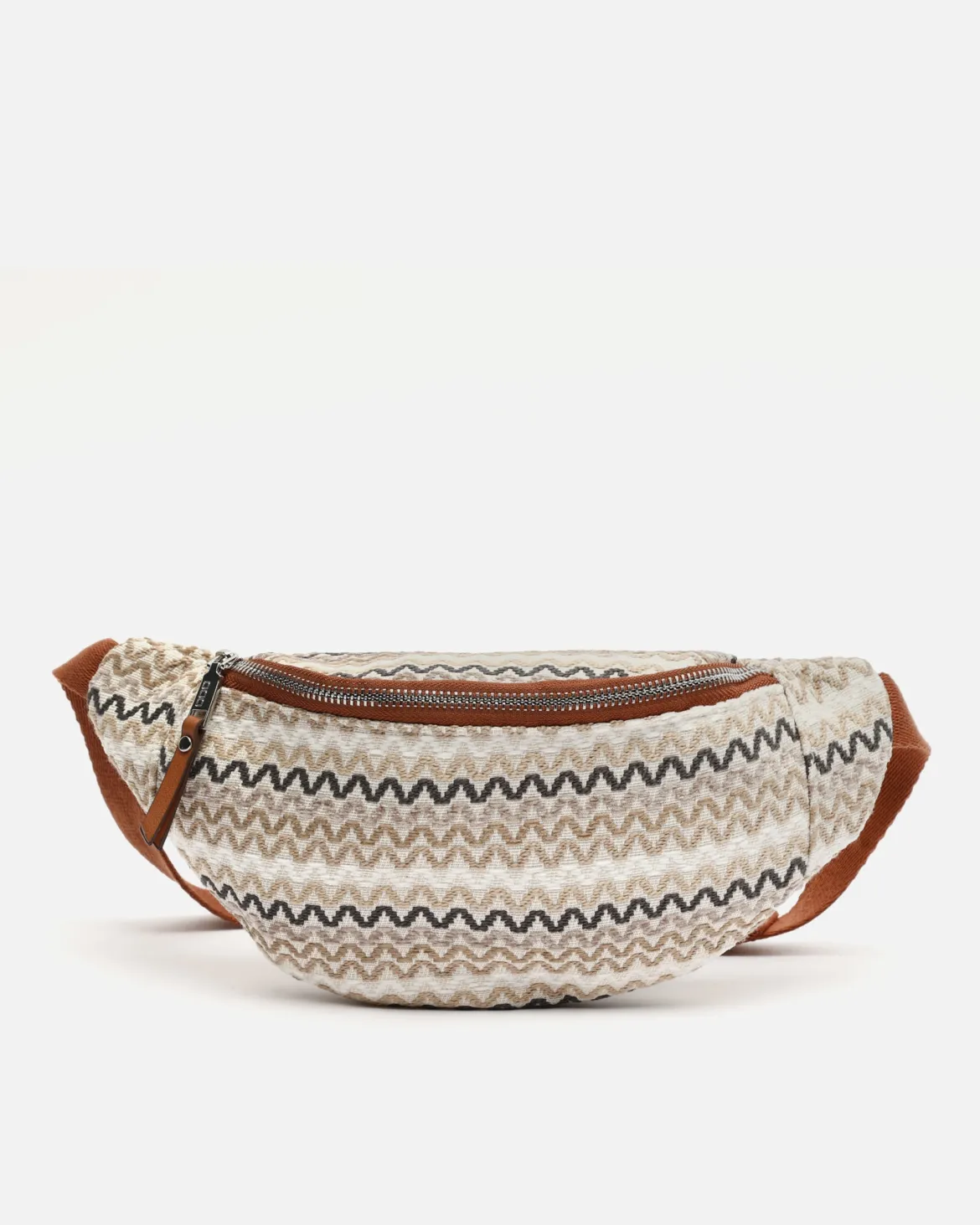 Riñonera con estampado jacquard