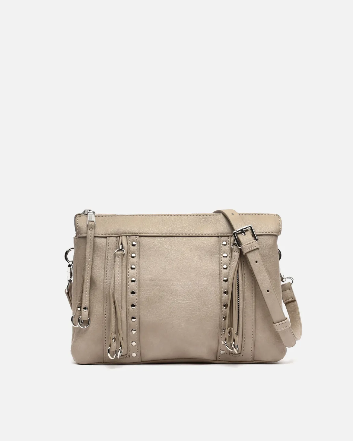 Bolso bandolera con detalles metálicos