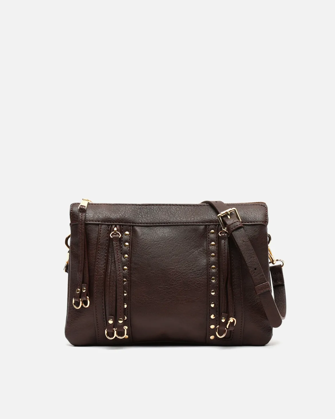 Bolso bandolera con detalles metálicos