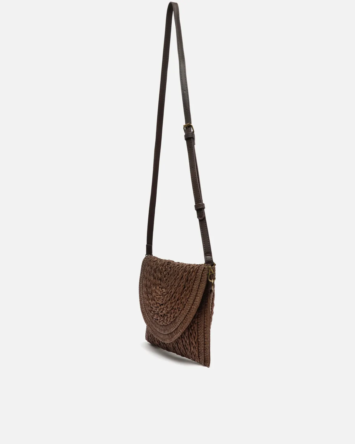 Bolso bandolera pequeño efecto rafia