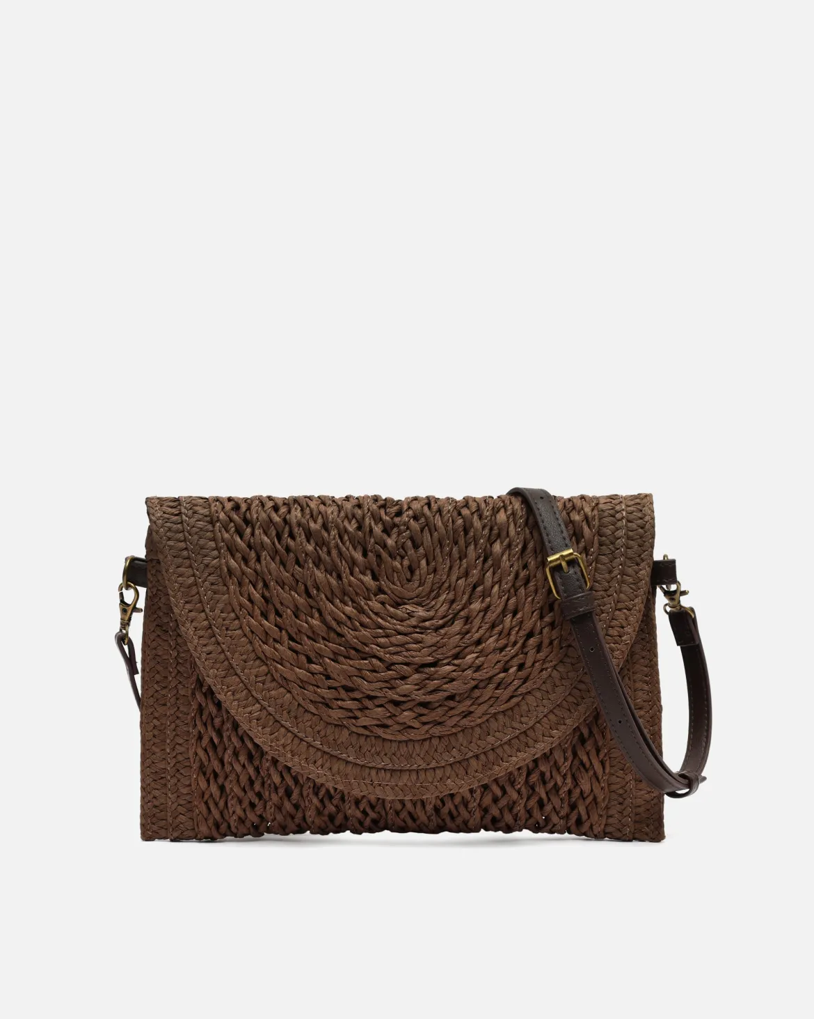 Bolso bandolera pequeño efecto rafia