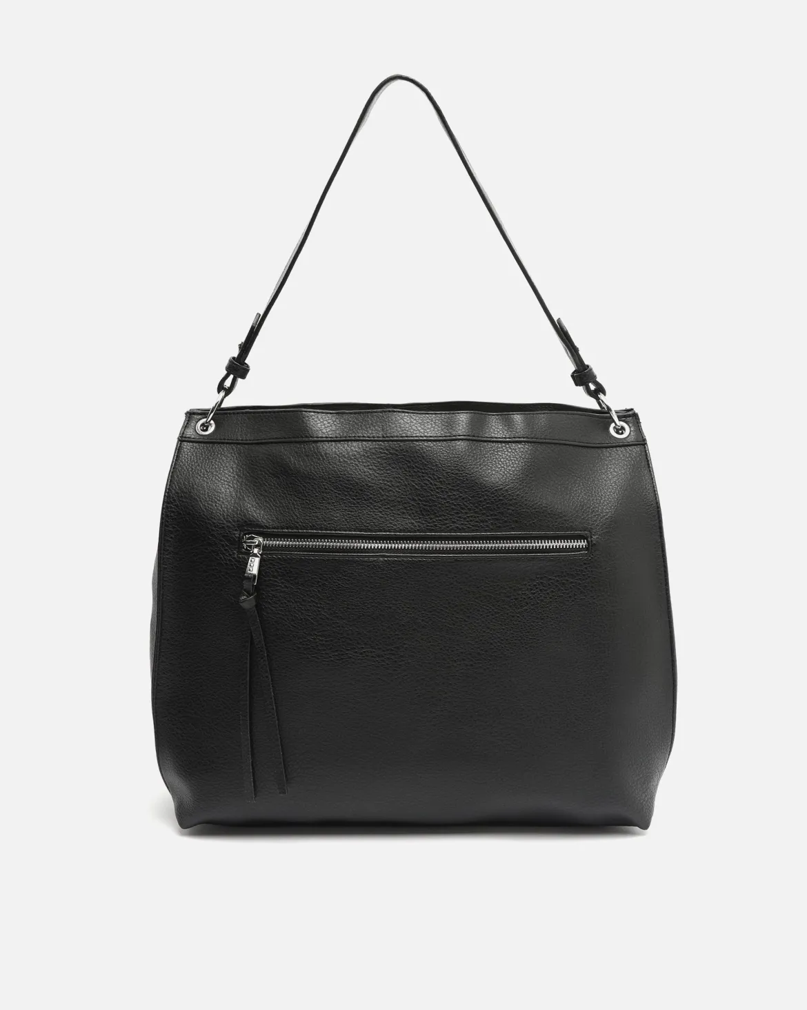 Bolso de hombro grande con detalles metálicos