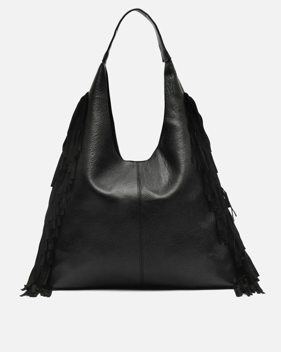 Bolso hobo con neceser extraíble y detalle flecos