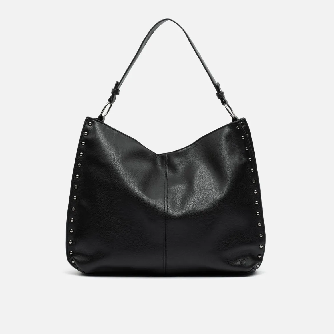 Bolso hobo grande con detalles metálicos