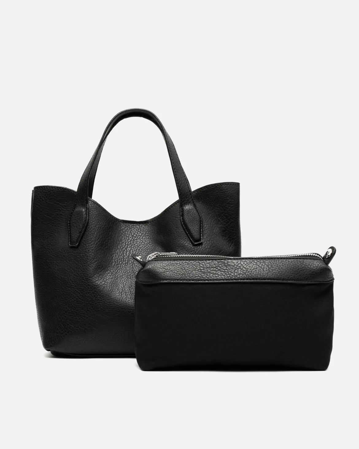 Bolso tote pequeño con neceser y asa bandolera extraíble
