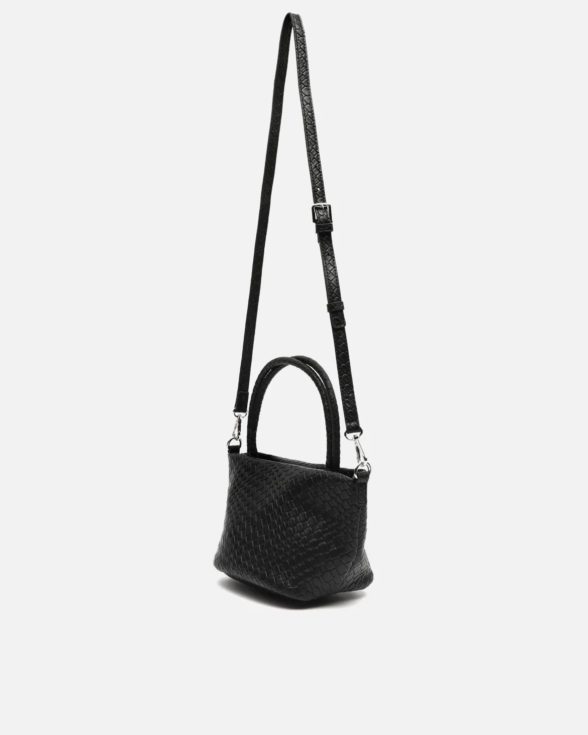 Bolso tote pequeño trenzado con asa bandolera extraíble